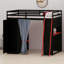 Lit mezzanine tout-en-un avec garde-robe intégré, tablettes, rideaux d'intimité et éclairage RVB-130155160
