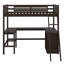 Lit mezzanine simple avec tablettes et bureau, lit mezzanine en bois avec bureau-1742409717