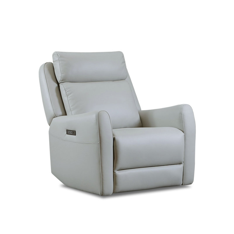 Brago Leather Power Swivel Glider, Gray