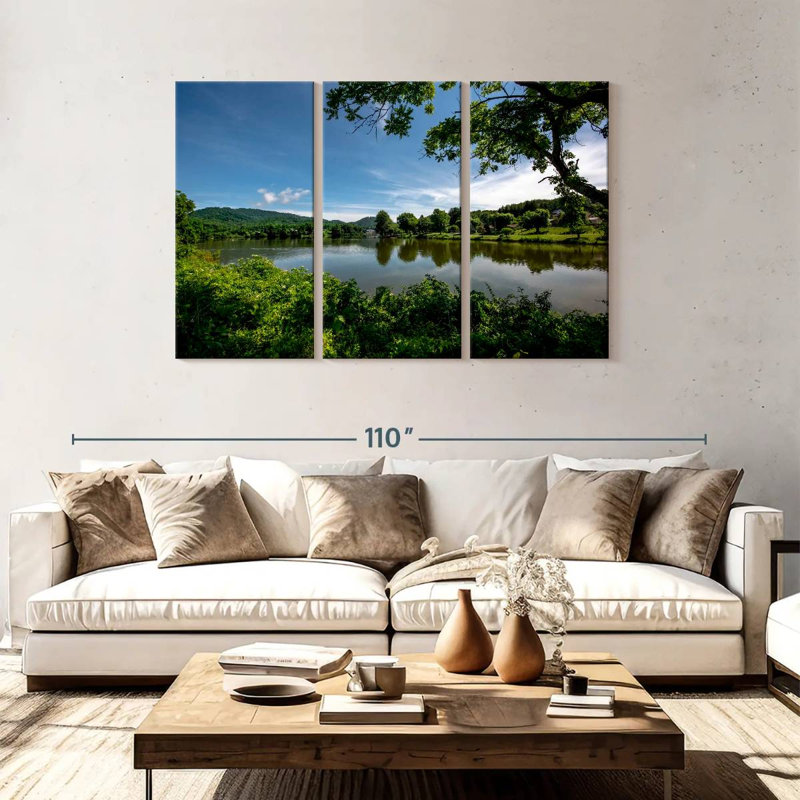 Alvord Smoky Mountains Lake, 48" H x 74" W