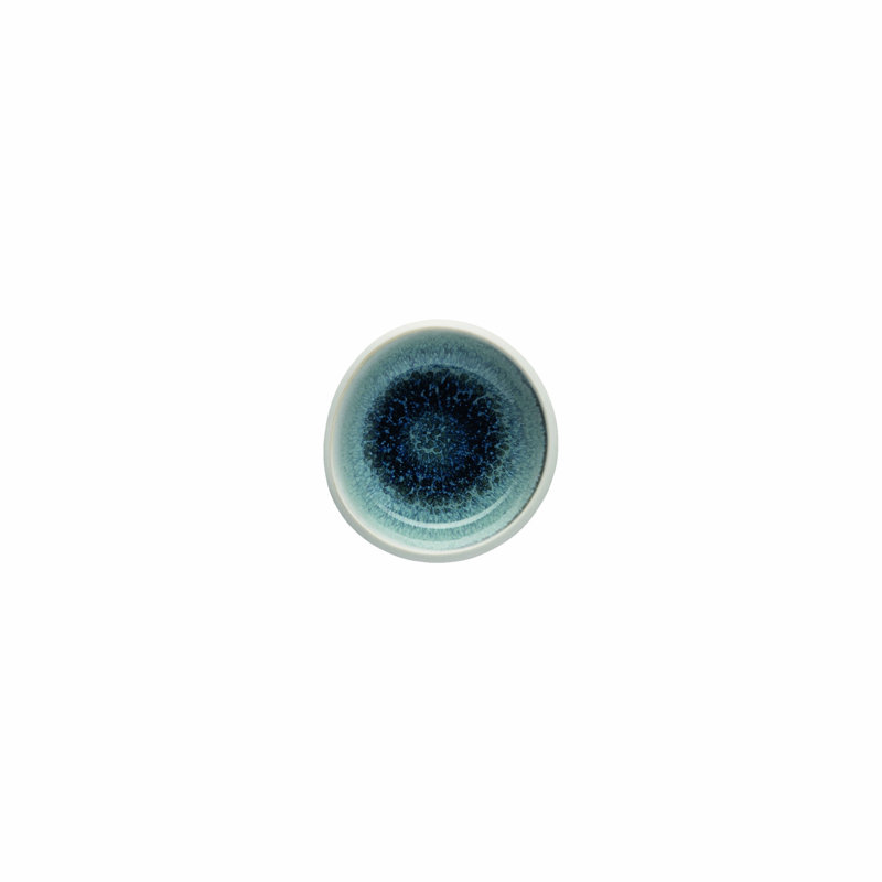Junto Handmade Stoneware Dessert Bowl, Aquamarine