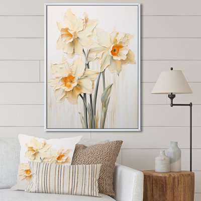 " Minimalism Beige Daffodils "