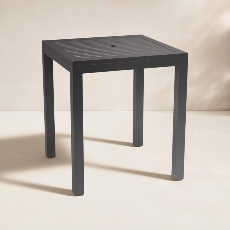 Naples Outdoor Square Dining Table, Graphite, 41"H x 36"W x 36"W