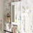 Wall Mounted Bathroom Storage Cabinet, Medicine Cabinets With Large Mirror Door, Adjustable Shelves And Three Open Storage Levels(Not Include Bathroom Vanity )-422901634