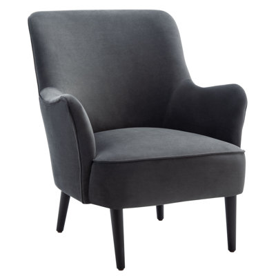 Fauteuil large en velours 29,7 po Portofino