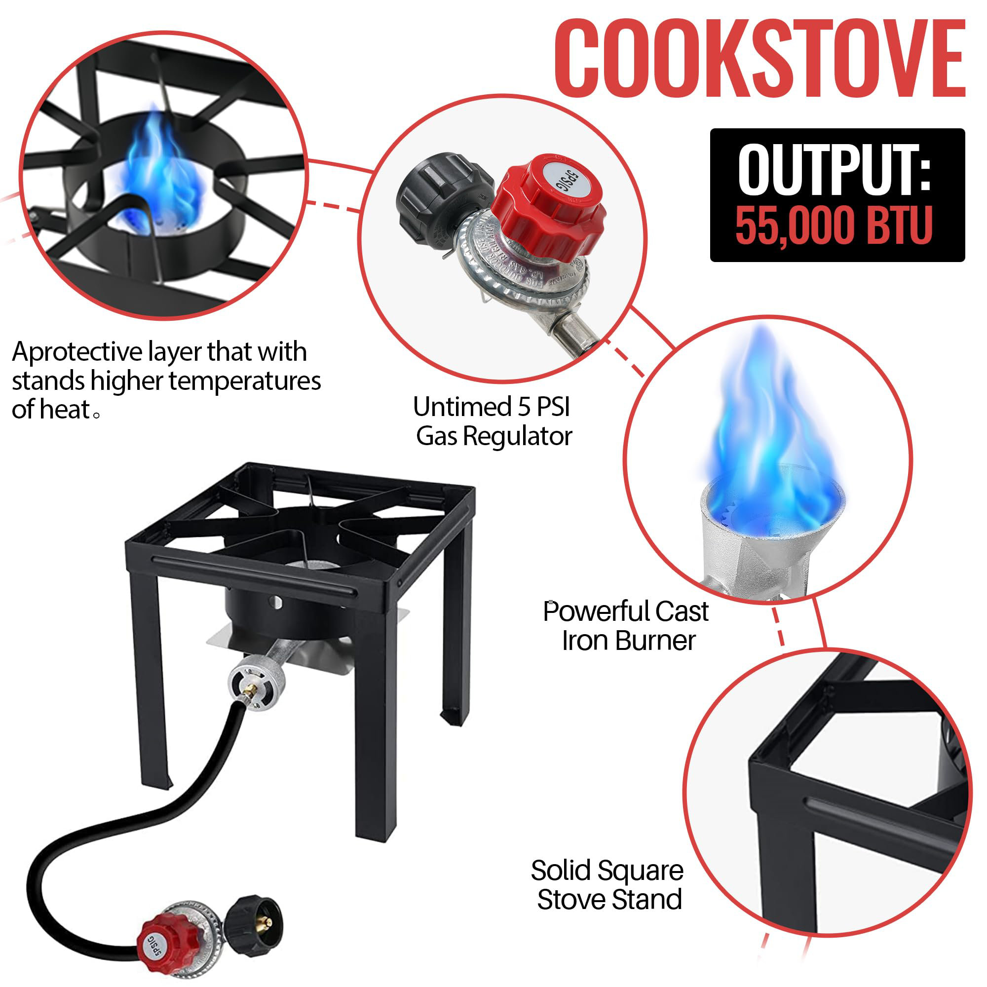 Outdoor Turkey Deep Fryer Set Seafood Boiler Kit Fish Fryer with Crawfish  Boil Pot Basket 55000 BTU Untimed Gas Burner Heavy Duty Steel Frame 30 & 10