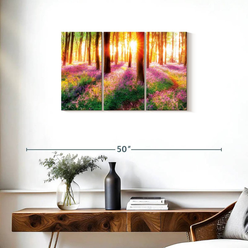 Harnek Sunlit Bluebell Forest, H 20 po x l 33 po