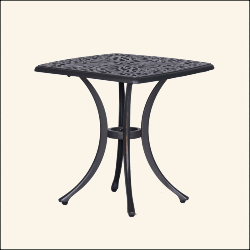 Table de bout carrée d'extérieur durable et élégante pour une utilisation polyvalente sur le patio