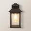 Matte Black 38 cm H Hardwired Integrated LED Outdoor Wall Lantern