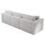 Moderne 3 modulaire avec rangement - gris pour mobilier de salon 106,3 po Revêtement et structure élégants-121098648
