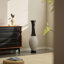 Vase de plancher sur pied debout - Rotin artificiel durable - Élégant