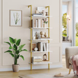 Cayden-James 72.6" H x 23.6" W Iron 5-Tier Etagere Bookcase
