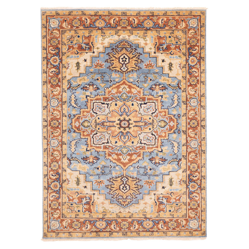 Tapis bleu ciel Jules Sultane 5 pi 1 po x 7 pi 0 po