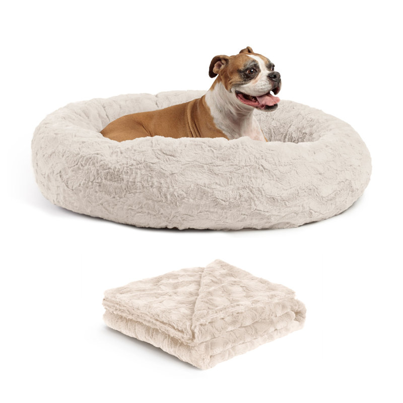 Lit / jeté Best Friends by Sheri Bundle The Original Calming Lux Donut Cuddler, Grand (l 31 po x P 41 po x H 2 po), Huître