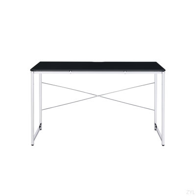 Bureau de meuble-lavabo noir et chrome