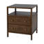 21,25 po Sloane L Table de chevet 2 tiroirs en bois, brun noyer-920833823