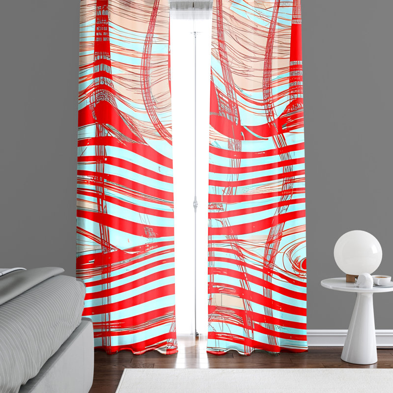 Paire de rideaux semi-transparents Alar, L 20 po x L 61 po