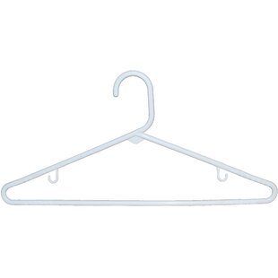 Serenelife White Standard Plastic Hangers - Space Saving Durable Tubular Heavy Duty Clothes Hanger Set Ideal for Laundry/daily Use, Can Hold Up to 5.5