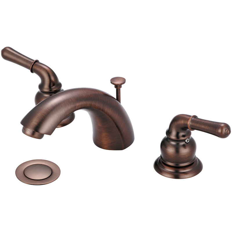 Robinet de salle de bain à large entraxe avec bonde, Bronze marocain