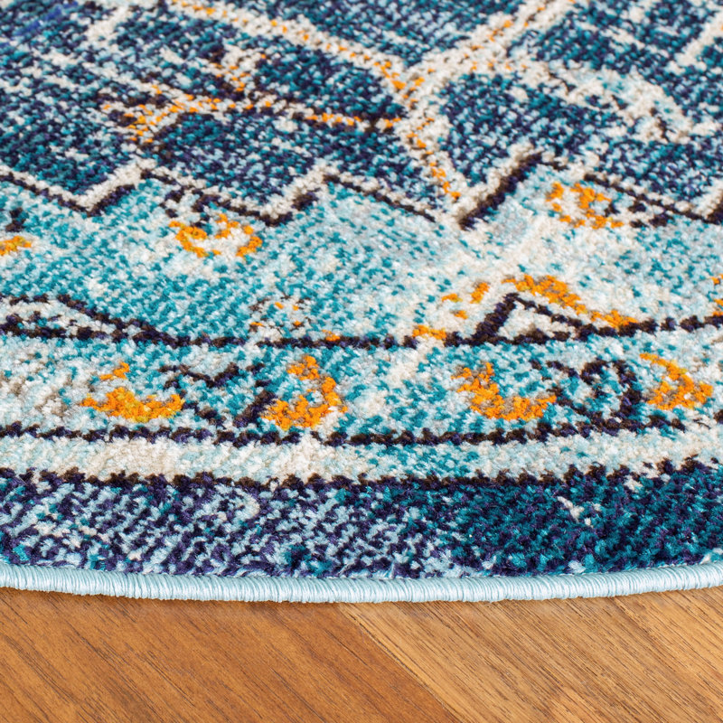 Felty Oriental Indoor Rug, Round 4'
