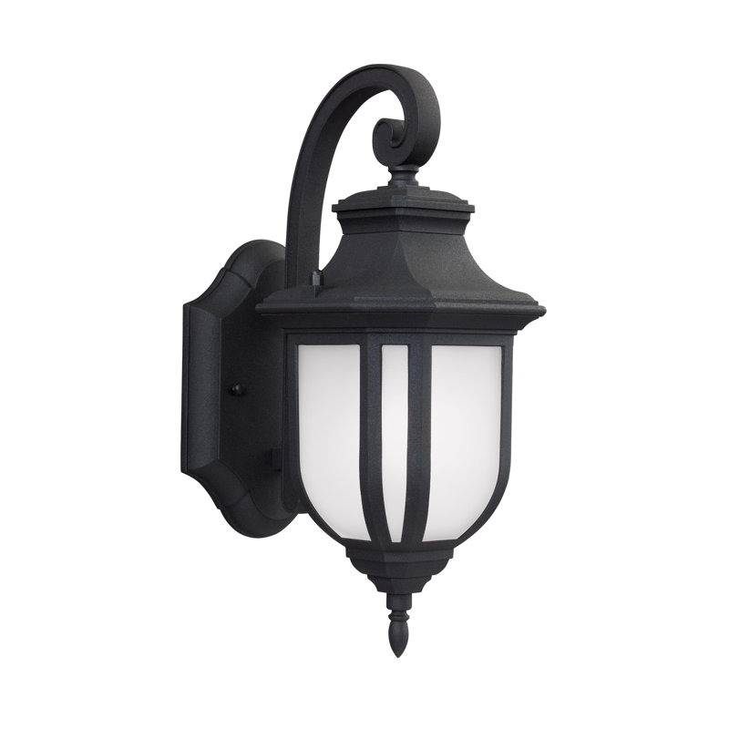 Carterton LED Wall Light, 12.63" H x 5.5" W x 7.75" D, Black, No