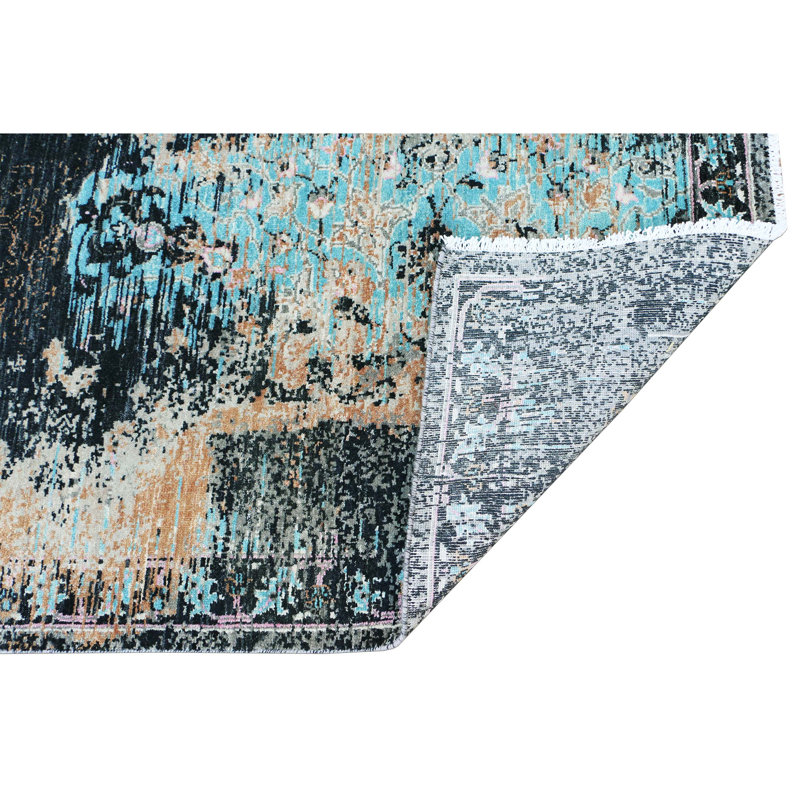 Hand Knotted Wool Oriental Indoor Rug, Rectangle 9' x 12'