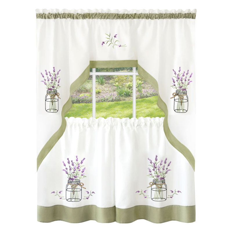 Devia Swag 58'' W Kitchen Curtain in, 58" W x 24" L