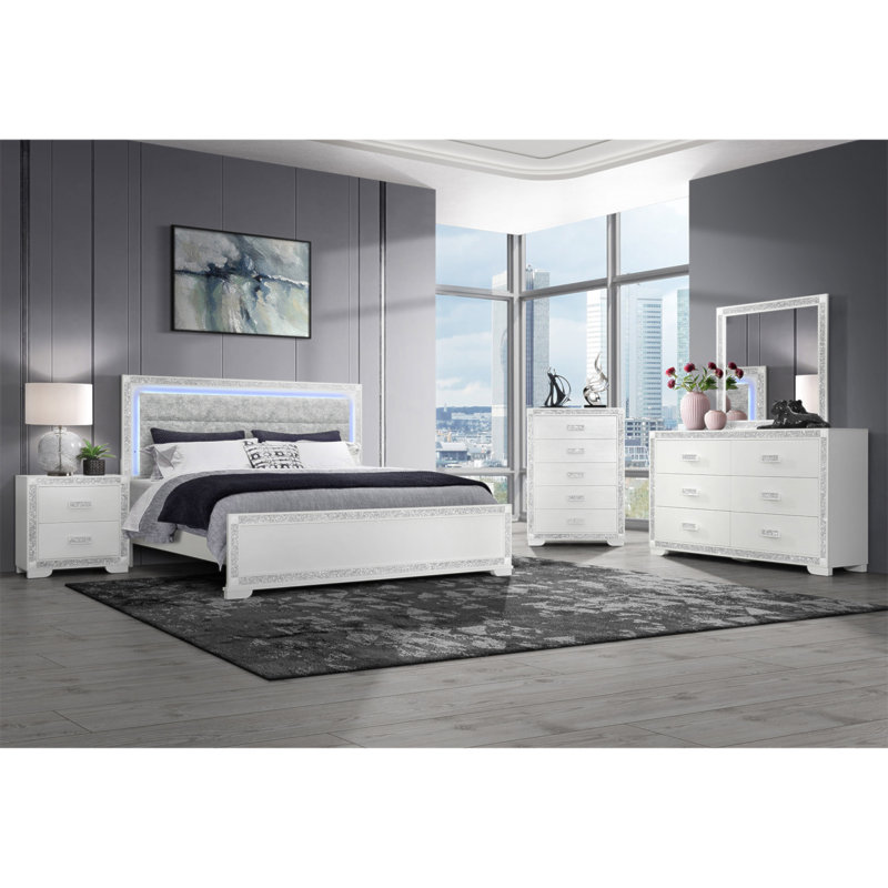 Table de chevet Soulmarie, Blanc