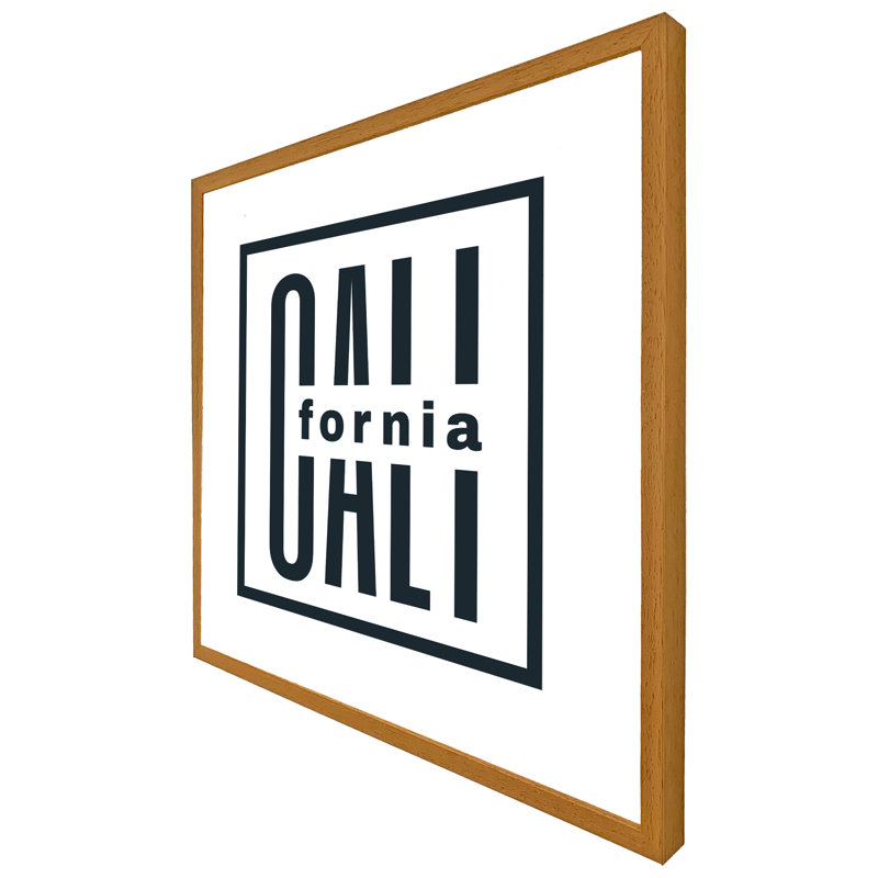 California Picture Frame 1 Piece Single Picture Frame Wall Art, 61cm H x 61cm W x 4cm D, Oak Framed
