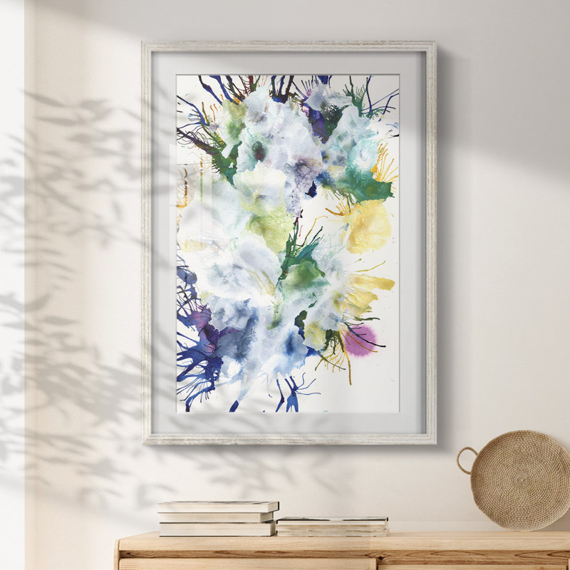 Like An Iris II -Framed Print, 28.5" H x 20.5" W, White