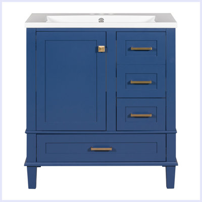 Ensemble d'armoire de salle de bain moderne avec lavabo et 3 tiroirs Modern