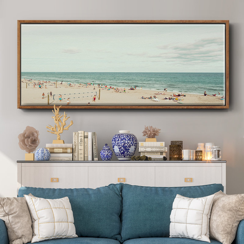 Jour à la plage - toile encadrée, H 24 po x l 60 po
