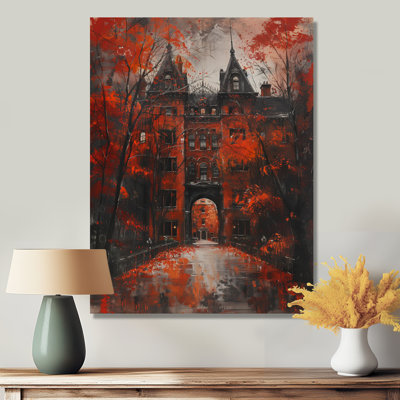  «Red Black Autumn Campus College Main Building - Bâtiments collégiaux et universitaires