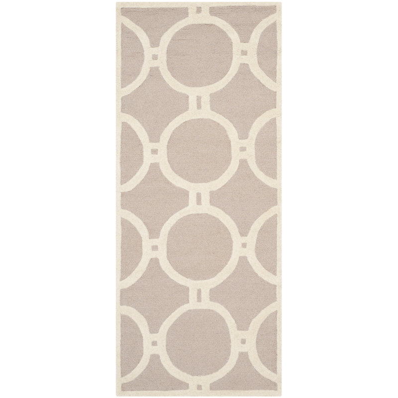 Sanyla Cambridge Hand Tufted Wool Geometric Rug, Runner 2'6" x 6'