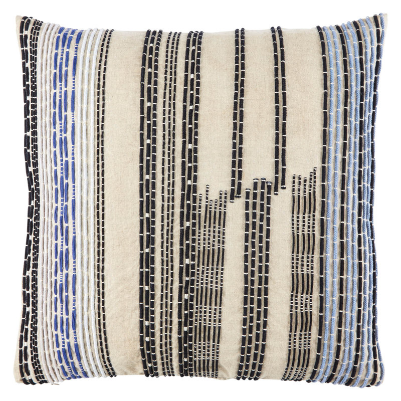 Housse de coussin cosmique à rayures 22 po