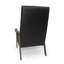 Chaise style Mid-Century à la mode, noir mat, fabrication en bois d'hévéa stable pour un espace de vie moderne et robuste-1533266047