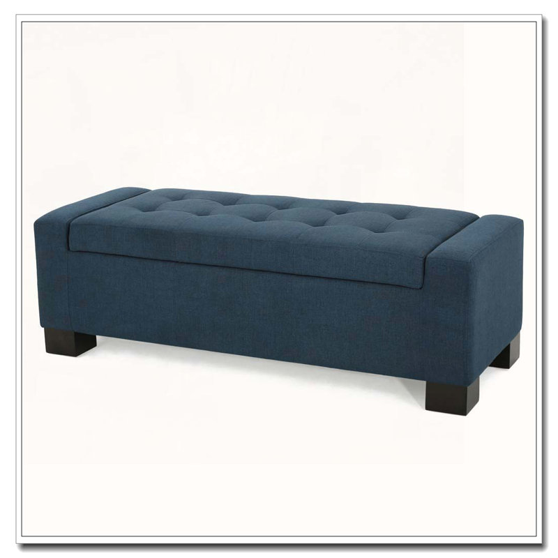 Repose-pieds avec banc de rangement en tissu