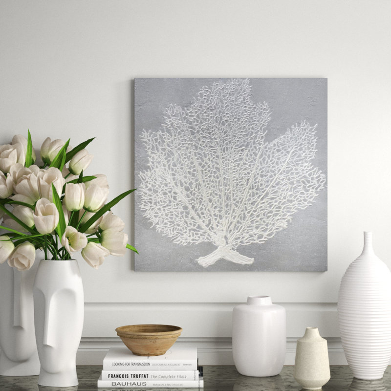 Seafan IX Print by L. Bodine, 24" H x 24" W 1.5" D, Glass Coat