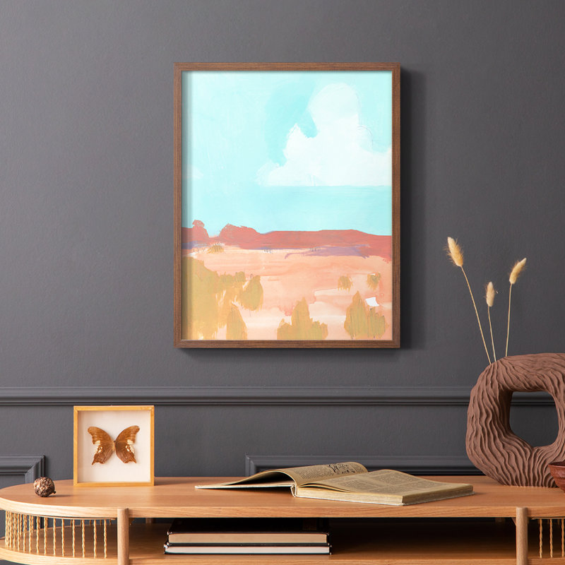 «Large Open Spaces I», reproduction encadrée - bois massif, Brun, H 28 po x l 22 po