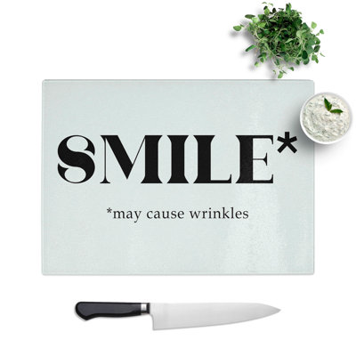 Smile Typography Chopping Board