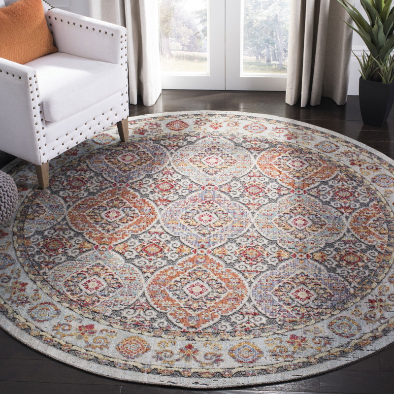 Younes Provance Performance Oriental Rug, Round 6'7"