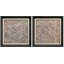 «Grey Minéral Texture Abstract Art Set», impression encadrée sur papier dans la chambre des maîtres, 2 pièces-742031795-742031796