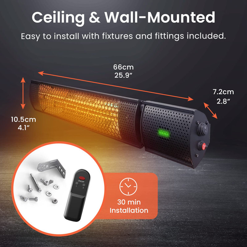 Belfry Heating Dickson Electric Baseboard Space Heater with Adjustable Thermostat
