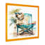«Dog on Chair at the Beach II», reproduction sur toile-86808420-110954824
