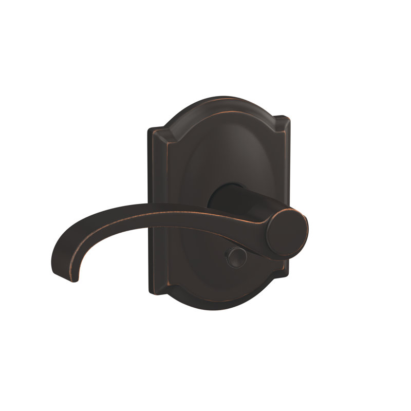 Whitney Hall-Closet and Bed-Bath Lever with Camelot Trim, Aged Bronze