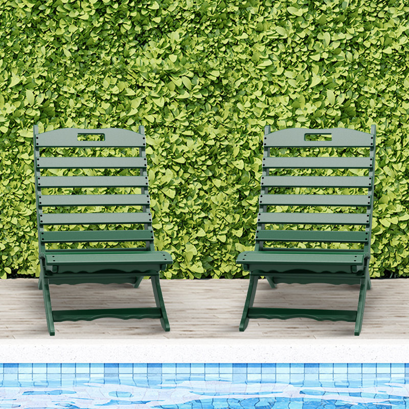 Chaises Adirondack pliantes pour l'extérieur, Vert