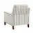 1pc Push Back Recliner Chair with Stripe Pattern Fabric, Nailhead Trim, and Solid Wood Legs for Classic Traditional Living Rooms