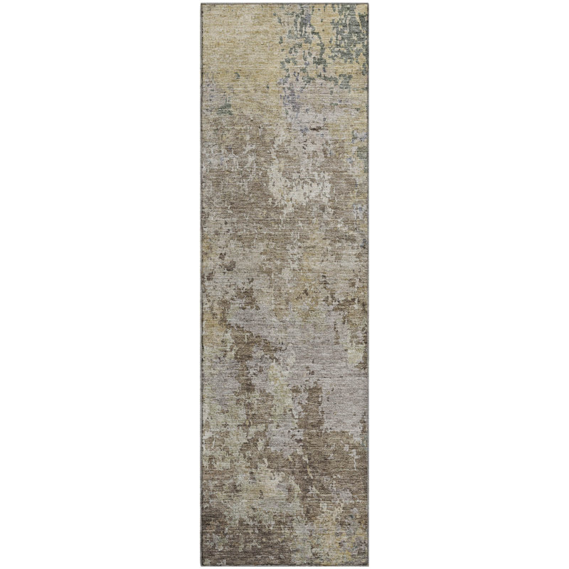 Tapis moderne de qualité supérieure lavable à la machine Gurubaksh AMF1162, Tapis de couloir 2 pi 3 po x 7 pi 6 po