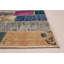 Tapis décoratif turquoise/gris/jaune en laine noué à la main de conception unique 5 pi 4 po x 7 pi 8 po Beneta
