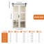 Porte de grange pliable à peindre 48 po x 84 po (verre givré double 24 po x 84 po 3) avec 3 panneaux de verre trempé givré pré-assemblés, porte de grange pliante pré-assemblée et fini blanc apprêté, ensemble de quincaillerie inclus-119764736